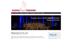 Desktop Screenshot of gospelnightdresden.com